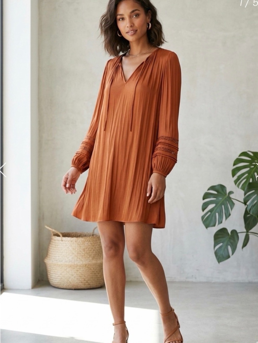 #Treasure&Bond #bohochic #satinstyle #rustaesthetic #tunicdress #classy